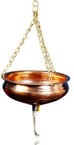 DHYANA - Olla para Shirodhara de cobre con grifo Panchakarma Ayurveda (2 litros)