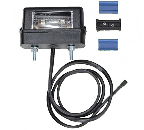 Aspöck 1 x Regpoint Kennzeichenleuchte small - mit Birne + 0,8m Kabel + DC Verbinder