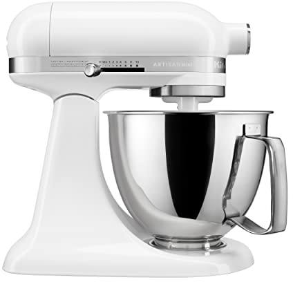 KitchenAid KSM3316XWH Artisan Mini Stand Mixers, 3.5 quart, White