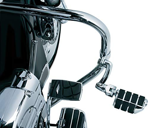 Kuryakyn 4575 Motorcycle Foot Controls: Longhorn Offset Dually Highway Pegs with Magnum Quick Clamps for 1-1/4 Engine Guards/Tubing, Chrome, 1 Pair