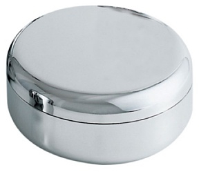 Alessi Aufbewahrungsdose aus rostfreiem Edelstahl 18/10, spiegelpoliert, 13 cm