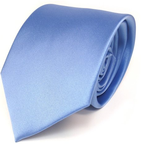 TigerTie Herren Krawatte – Klassische 8 cm Satin-Krawatte in blau hellblau einfarbigem Design, ideal für Geschäftstermine, festliche Anlässe und die Freizeit