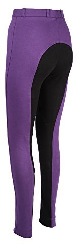 Discount Pet Accessories Damen Jodhpur Reithose Weiche Stretch Hose Alle Größen & Farben - Baumwolle & Spandex, 40, Violett/Schwarz