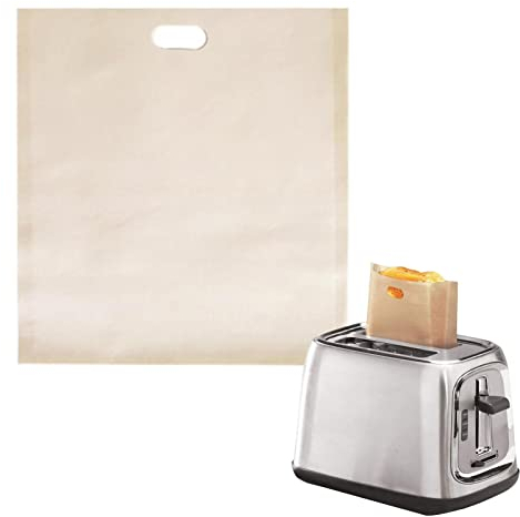 PETUFUN Reusable Toaster Bag - Non-Stick Heat Resistant Grilled Cheese Toaster Bags - Toaster Bags for Sandwiches, Chicken, Nuggets, Panini