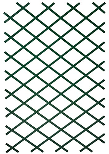 Nature Palissade Clôture Trellis Bordure de Jardin Extensible 50x150 cm PVC Vert