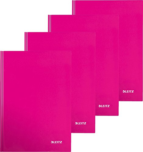 Leitz WOW pink (pink metallic, Notizbuch A5 | 4er Pack)