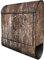banjado® Design Briefkasten mit Altes Holz 38,5x46,5x13cm & 2 Schlüssel - Briefkasten Stahl schwarz mit Zeitungsfach pulverbeschichtet - Postkasten A4 Einwurf inkl. Montagematerial