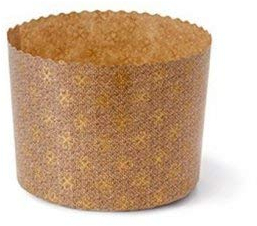 ARCOBALENOPARTY 10 x Backform für Panettone, 750 g, hoch, aus Papier, Einweg-Backofen, ideal für Panettoni, Gastronomie, Süßigkeiten, Weihnachten, Brioche, Kanasta, süße Brot, 10 Stück à 750 g.