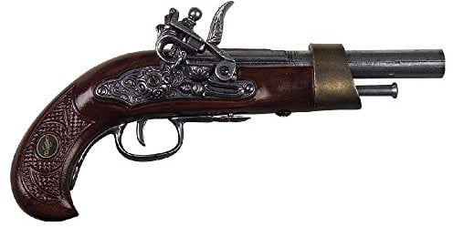 Steinschloss-Pistole, Replik Dekowaffe Pistole LARP Reenactment verschiedene Größen Verkauf ab 18 Jahren (30 cm)