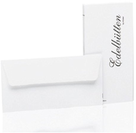 Rössler Papier 2032388003 - Briefumschläge DIN Lang, gehämmert, 20 Stück, weiß