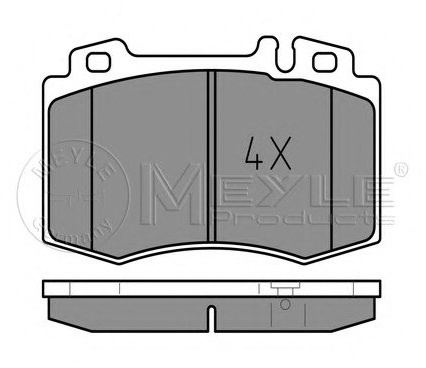 Meyle 025 237 4517 Bremsbelagsatz, Scheibenbremse | Kompatibel mit: MERCEDES-BENZ C-CLASS, C-CLASS T-Model, CLK, CLK Cabriolet, CLS, E-CLASS, E-CLASS T-Model, S-CLASS, SL, SLK