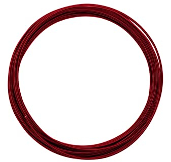 Vaessen Creative Aluminiumdraht, 1.5mm x 5m, Aluminium Wire, Basteldraht, Dekodraht, Floristikdraht Aludraht Schmuck 1,5 mm x 5 Meter | Biegsam Schmuckdraht Rot, red, 500 x 0.15 x 0.15 cm, 5