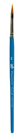 Princeton Select Artiste Pointed Filbert Brush, Synthetic, Short Handle, Size 2, 1 Count