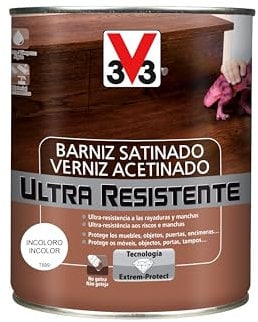 V33 BARNIZ INTERIOR ULTRA RESISTENTE SATINADO INCOLORO 0,75L