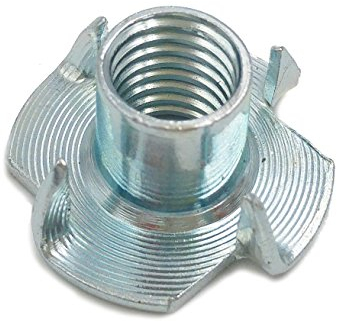 PARCO Einschlagmuttern M6x8mm, verzinkt, 100 Stück Einschraubmuttern, Gewindeeinschlagmuttern, Einpressmuttern, Gewindebuchsen mit 4 Spitzen - für eine Vielzahl an Befestigungsmöglichkeiten