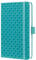 Sigel JN102 Notizbuch A6 liniert türkis, Tagebuch Jolie, Hardcover, Gummiband, Stifteschlaufe, Einstecktasche, Aqua Green, vegan, aus nachhaltigem Papier