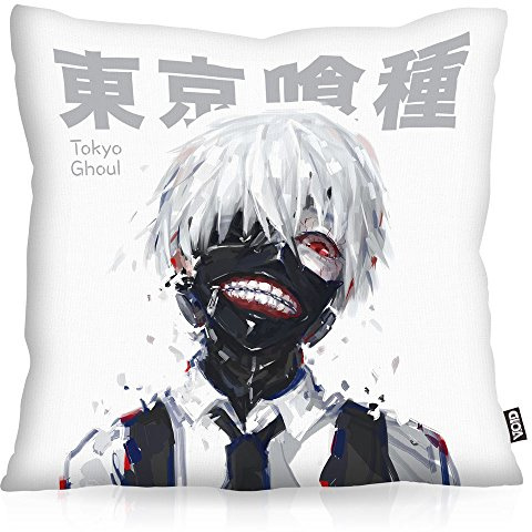 VOID Ghoul Kaneki Kissenbezug Kissenhülle Outdoor Indoor Tokyo Anime Manga, Kissen Größe:50 x 50 cm