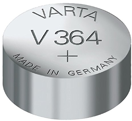 Varta Primary Silver Button V364 SR 60 Batterie Monobloc Nickel-oxyhydroxyde (NiOx) – Batterie de ménage (Single-Use Battery, Nickel-oxyhydroxyde (NiOx), 1,55 V, 1 pièce), 20 mAh, 6,8 mm