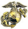 US Marine Corps Emblem, E2, linke Kappe, Gold, Silber, USMC Revers Hut Pin