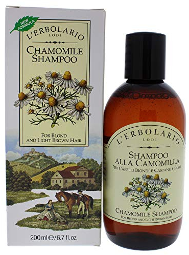 L'Erbolario Shampooing à la camomille – Extraits de plantes soulignent les reflets dorés et l'éclat – Laisse les cheveux doux, rebondissants et brillants – Formule naturelle délicate – Sans silicone