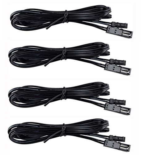 Flexible Verlängerungskabel für AIBOO RF Wireless Control LED unter dem Schrankbeleuchtungskit Schwarzes Kabel 1,5 m (60 Zoll) Verlängerungskabel (4 Packungen)