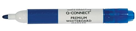 Q-Connect Whiteboard Marker/hohe Qualität/non Permanent Marker/Strichstärke 2-3mm/ Abwischbar/Für Zuhause/Büro/Schule/ 10 Stück im Paket/Farbe: blau