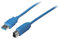 BIGtec 5m Druckerkabel USB Kabel Super Speed USB-3.0 A/B Datenkabel A-Stecker zu B-Stecker 5Gbit/s Datenkabel für Drucker Scanner Festplattengehäuse blau