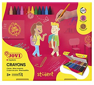 Jovi - Ceras plásticas; caja de 300 ceras en 12 colores surtidos, formato escolar (929)