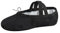 tanzmuster Ballettschuhe Mädchen - DANI - ganze Ledersohle- Schwarz Größe 31 - Ballettschläppchen für Kinder - Schwarze Tanzschuhe fürs Ballett