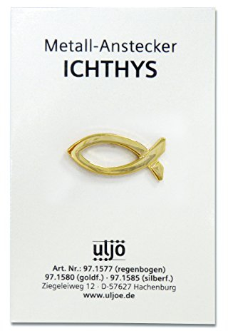 °° Metall-Anstecker Fisch 2cm goldfarben