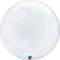 Qualatex 13693 34.780,2 cm Deco Fancy filigranen 2,5 cm BubbleBallon,24,Weiß/Rosa