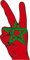 U24 Aufkleber Peace Finger Marokko Autoaufkleber Sticker