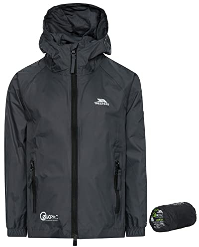 Trespass Kids Packaway Waterproof Jacket Qikpac Flint 7/8