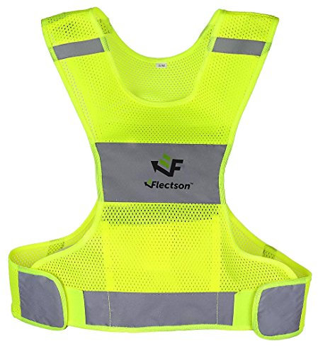 Chaleco Reflectante para Running o Ciclismo (Mujeres y Hombres, con Bolsillo, Gear para Hacer Footing, Ciclismo, Motocicleta, Walking)