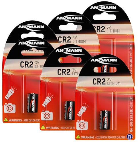 ANSMANN Lithium-Batterie CR2 / 3V - (6x) - per Macchine Fotografiche - supporta temperature tra -20°C a +65°C - 800mAh – 3V