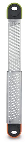 Cuisipro Dual Deluxe Reiben, Edelstahl-Klinge und Rahmen, PP/TPR-Griff und Reibenende, PCTG-Reibenabdeckung, 35,6 x 7 x 1,75 cm