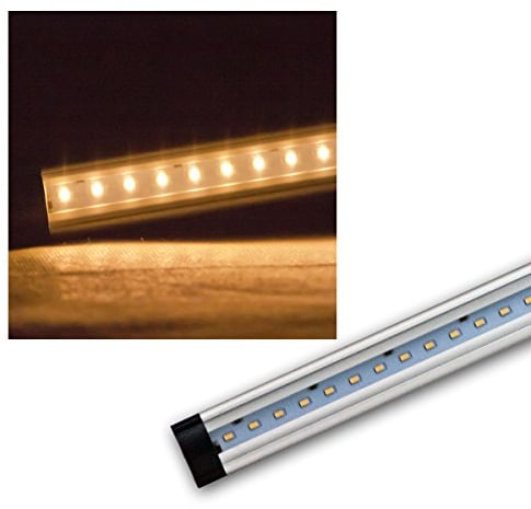 ChiliTec LED Küchenleuchte Lichtleiste 80cm 6Watt 667 Lumen 12V I Dimmbar Beleuchtung für Küchenschrank Regal Hängeschrank - Verlängerbar Licht Warmweiß