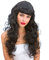 Wicked Ladies Foxy Curly Long Wig with Fringe-Black