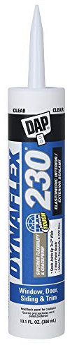 DAP DYNAFLEX 230 Sigillante elastomerico di alta qualità per interni/esterni: 10.1 fl oz. (Chiaro)