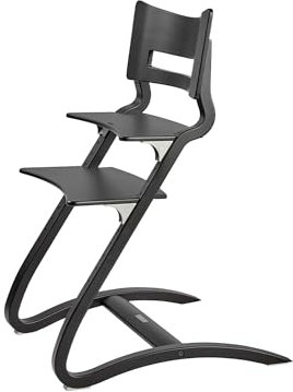 Leander Classic™ Hochstuhl ohne Sicherheitsbügel Schwarz - Zeitloses Design - Individuell Verstellbar - Elastische Konstruktion für die Motorik