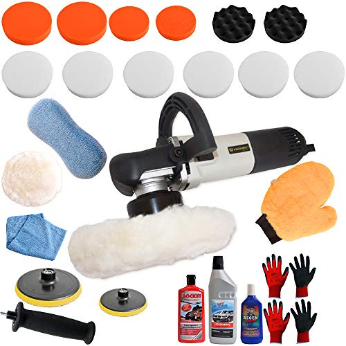 Duke-Handel Poliermaschine für Auto Exzenter 710 Watt mit 8 mm Hub und 6 m Kabel inkl. Koffer (Set 4)
