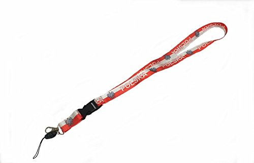 Schlüsselband/Landyard/Halsband - Polen (Polska) mit Adler rot weiß - Keyholder/Strap