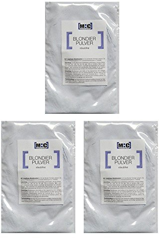 Meister Coiffeur Refill Blondierpulver 3 x 100 g staubfreies blaues Pulver von M:C Blondierung