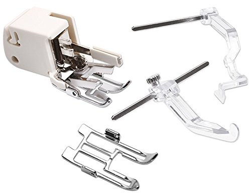 Janome Obertransportfuß Set 4-teilig für 9 mm - Metall - Vernähen mehrerer Stofflagen - Modellgruppe: O, Q