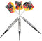 3 Stück (1 Satz) Soft-Dartpfeile mit Metronic Fly Deutschland, verchromten Soft-Barrel, Shaft Alu medium und Kunststoffspitze, ca. 18g und 1 Satz GamePoint Flys Gratis