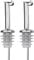 Westmark 2 Boquillas de botella para servir bebidas espirituosas/aceite/vinagre, con tapa, con tubo de aire, Metal, acero inoxidable, Corcho de silicona, Inox Standard, Plateado, 45532280