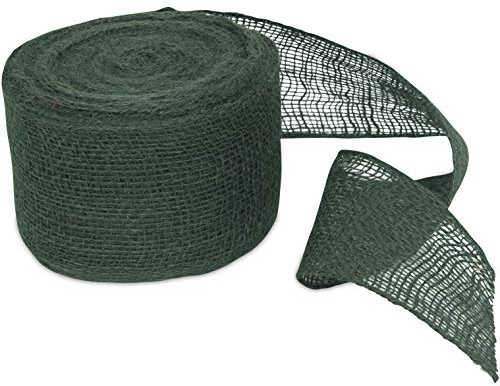 Windhager Jute-Wickelstreifen ÖKO, Jutegewebe, Juteband, Deko-Band, Bastelband aus Jute, grün, 10 cm x 25 m