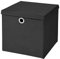 1 Stück Faltbox Schwarz 28 x 28 x 28 cm Aufbewahrungsbox faltbar mit Deckel