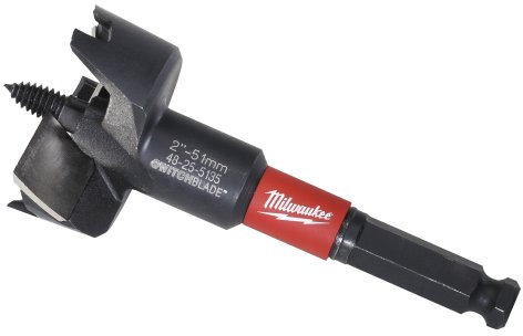 Milwaukee 1 Count Self-Feed Drill Bit, 2 Inch Cutting Diameter, Hex Shank, Black Oxide Finish