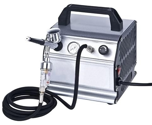 Airbrush Kompressor Set Druckluft Airbrush Pistole Nailart Vakuum AK1